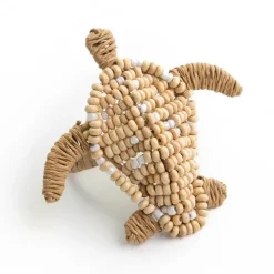 Pomegranate Inc Wooden Bead Turtle Napkin Ring | Set of 4 Online