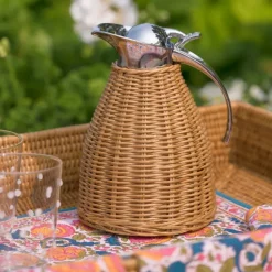 Pomegranate Inc Woven Rattan Thermos Online