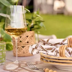 Pomegranate Inc Wrapped Bamboo Napkin Rings | Set of 4