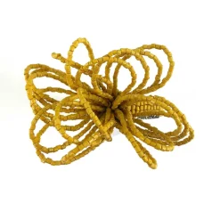 Pomegranate Inc Yellow Bow Beaded Napkin Ring | Set of 4 Clearance